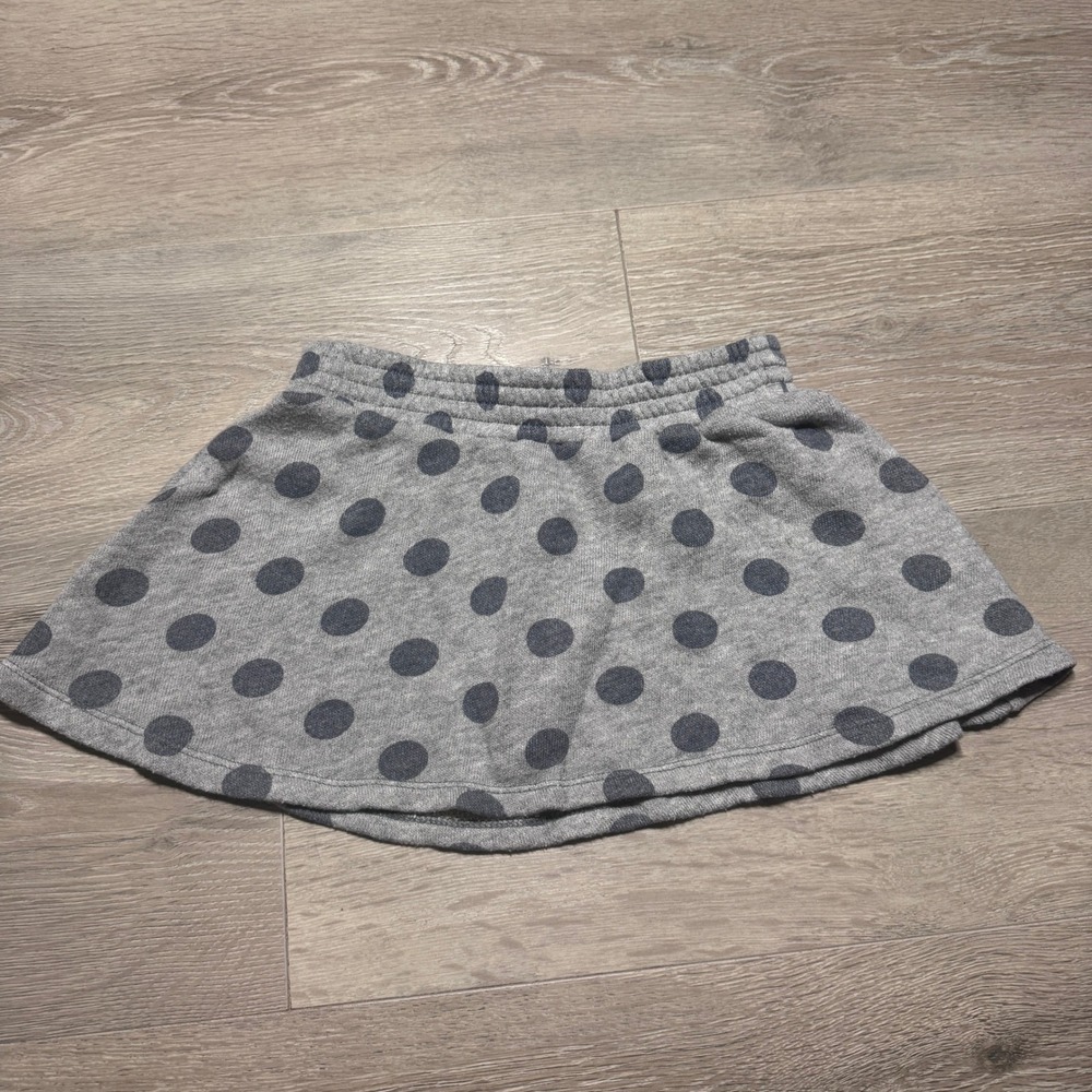 Old Navy Girls Gray Polka Dot French Terry Skater Skirt Size XS 5
